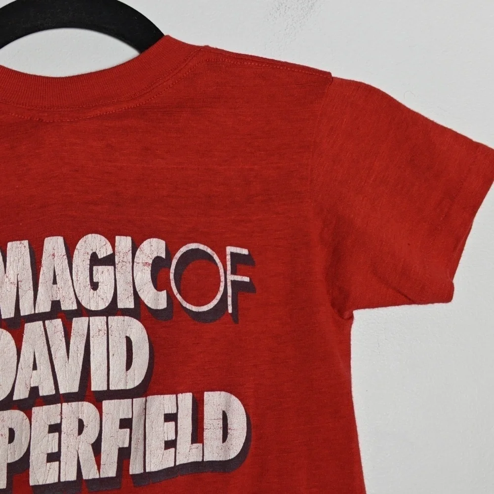 THE MAGIC OF DAVID COPPERFIELD Vintage 1980's Kids Shirt Single Stitch Size Med